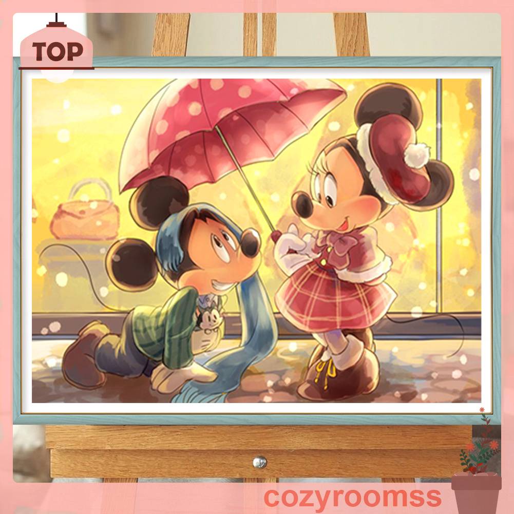 Tranh Đính Đá Kim Cương Toàn Bộ 5D DIY Hình Vẽ Chuột Mickey