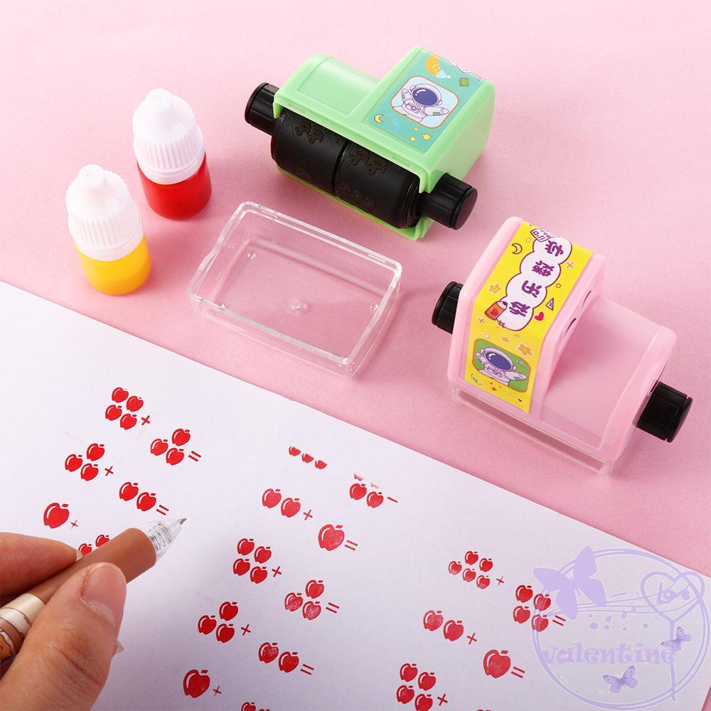 AVALENTINE Con Dấu Lăn Tập Đếm Số Học Toán Họa Tiết Vịt Kawaii