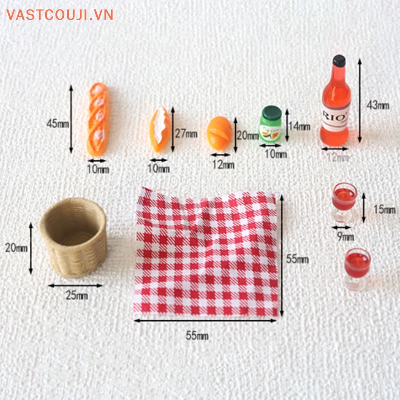 1 Bộ Giỏ Bánh Mì Đồ Chơi Mini Trang Trí Nhà Búp Bê