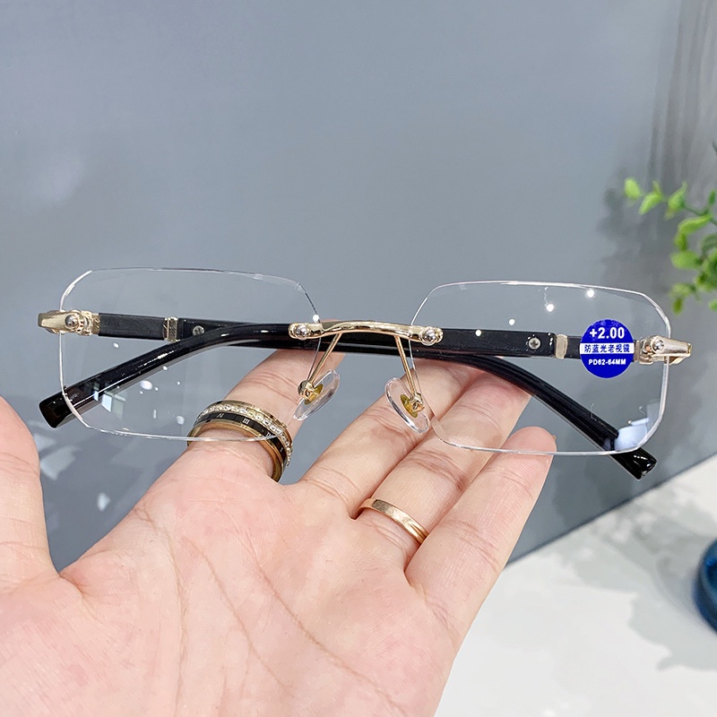 Mắt Kính Không Gọng Chống Ánh Sáng Xanh Thời Trang Doanh Nhân Cho Nam Và Nữ 3312