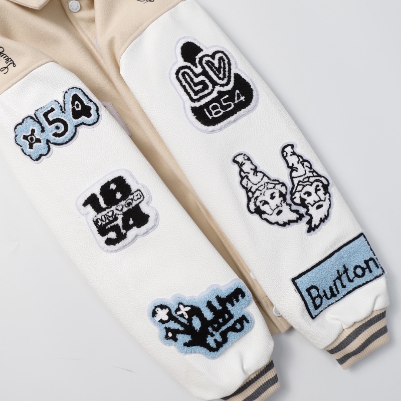 ❤️❤️ ❤️❤️ Áo Khoác Nam Tay Dài Cổ Chữ V Có Dây Kéo Thêu Hoa Văn