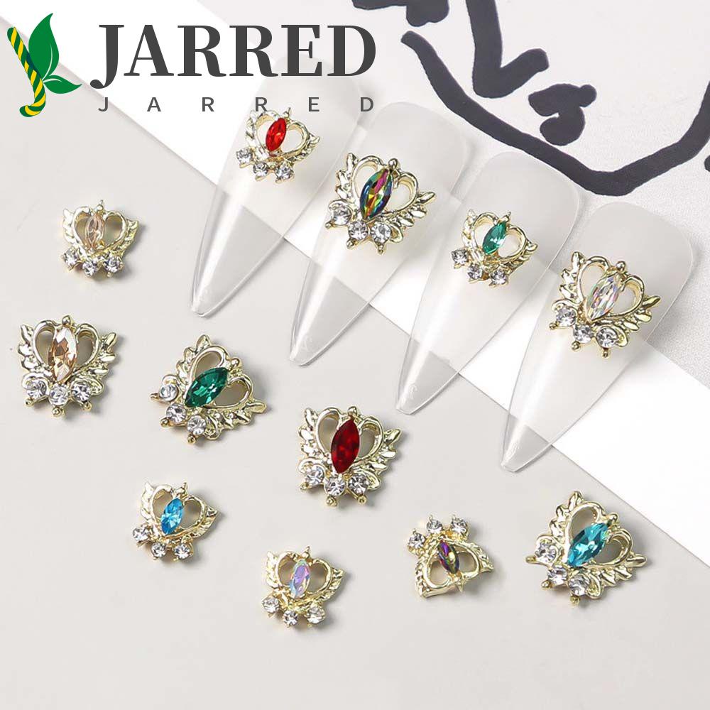 JARRED Đá 3D Hình Trái Tim Trang Trí Móng Tay Thời Trang
