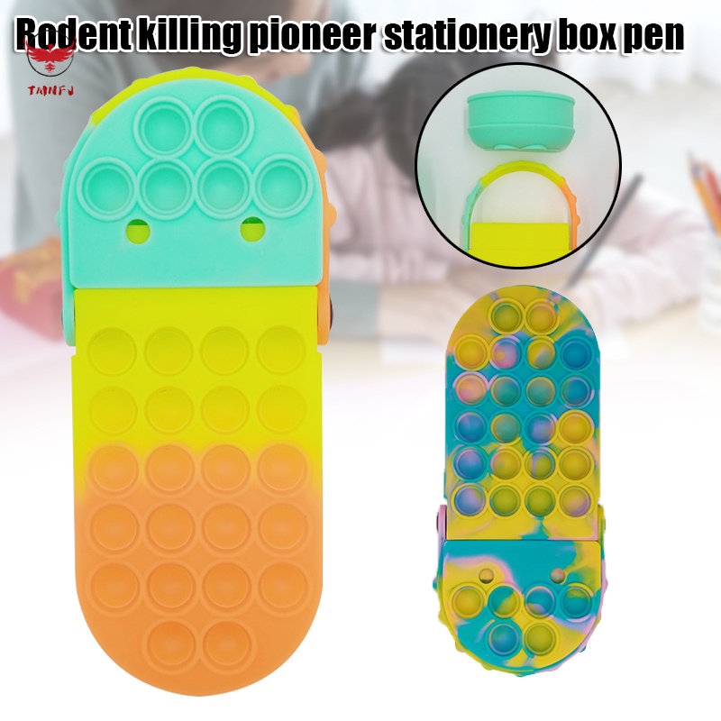 Hộp Đựng Bút Chì Pop Fidget Spinner Có Tay Cầm Mềm Giúp Giảm Căng Thẳng Cho Mọi Lứa Tuổi