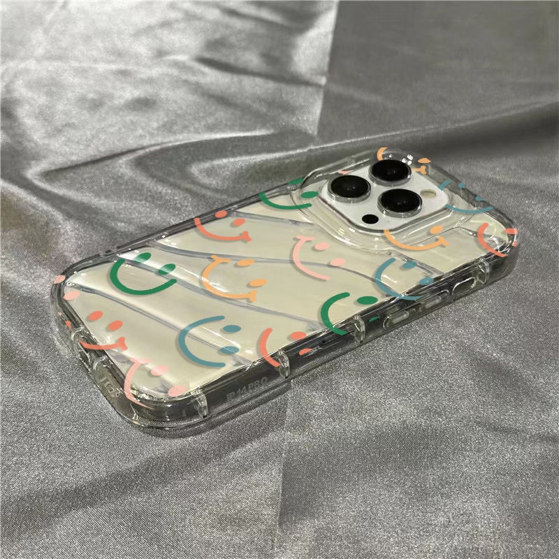 Ốp Điện Thoại Mềm / Trong Suốt In Hình Mặt Cười131211Ốp Điện Thoại Họa Tiết Tranh Sơn Dầu Dễ Thương Cho Apple Iphone xr7 14Promax Plussins / 8 /