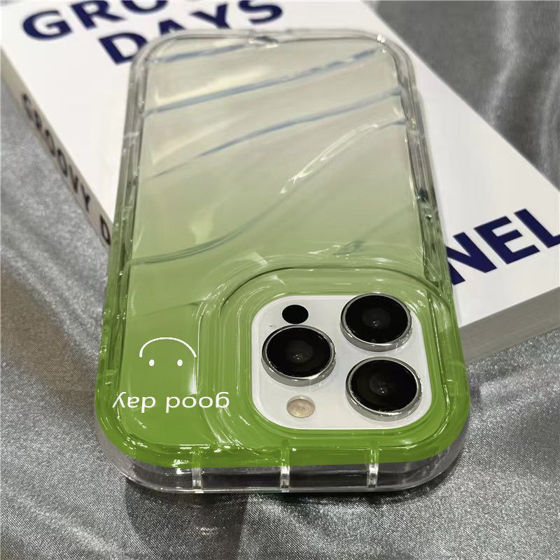 Ốp Điện Thoại Mềm Trong Suốt Họa Tiết Mặt Cười Màu Gradient Cho Iphone 7 Xr / 1312 8 14Promax 11 / plus