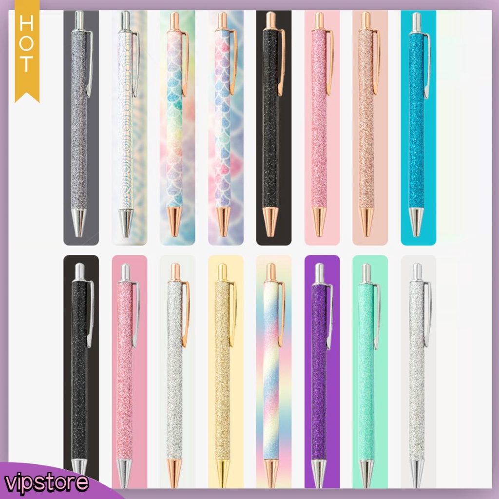 <VIP> Bút Bi Vỏ Kim Tuyến Ngòi 1.0mm Cho Học Sinh