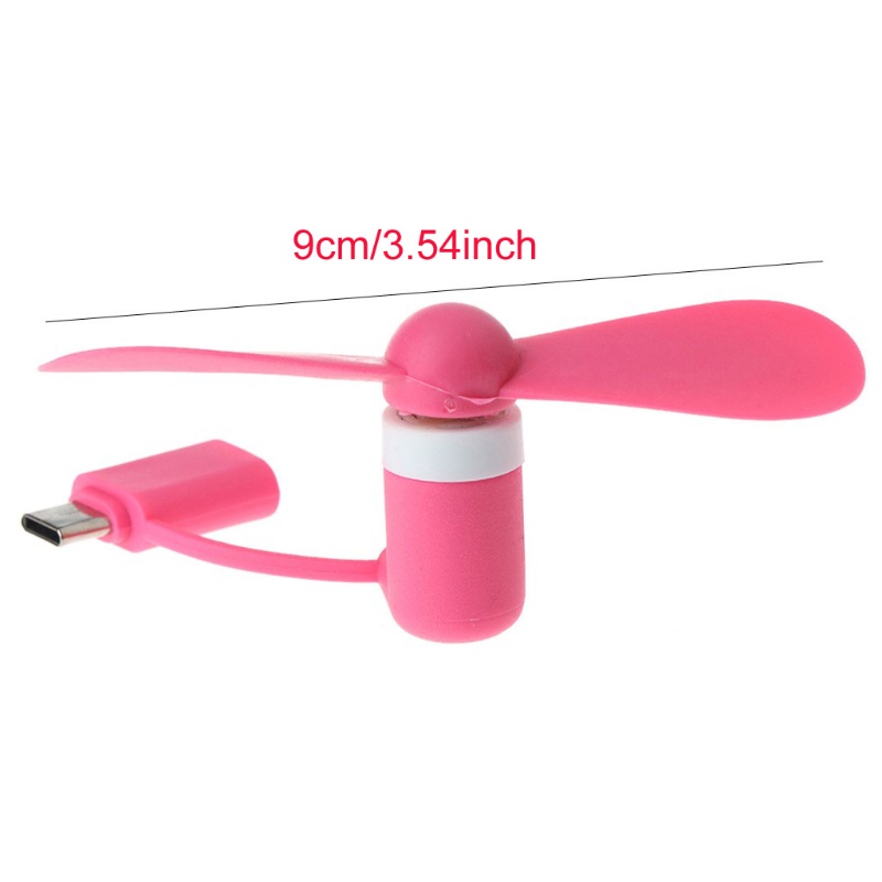Quạt Mini USB Loại C Có Thể Tháo Rời Công Suất Thấp Cho Điện Thoại / Máy Tính