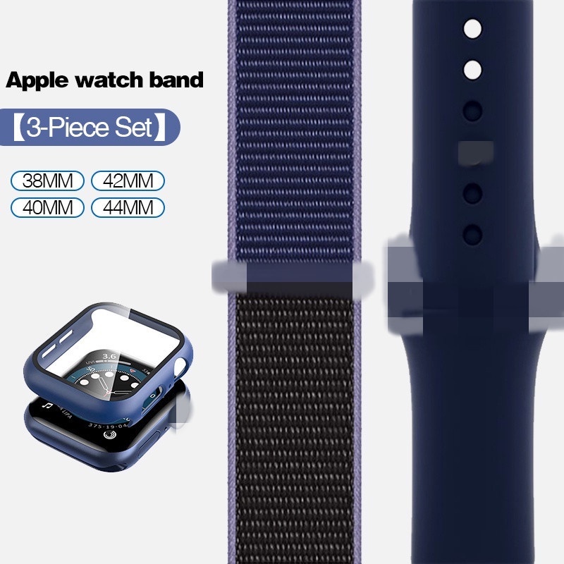 Kính Dây Đeo Đồng Hồ Bằng Silicone nylon Cho iWatch 49mm 45mm 44mm 42mm 41mm 40mm 38mm
