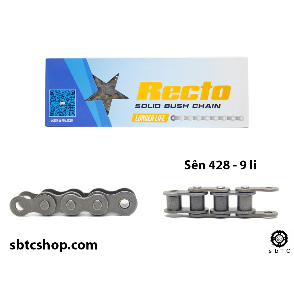 Sên lẻ Recto 428 9 li ly đen chính hãng Thái Lan