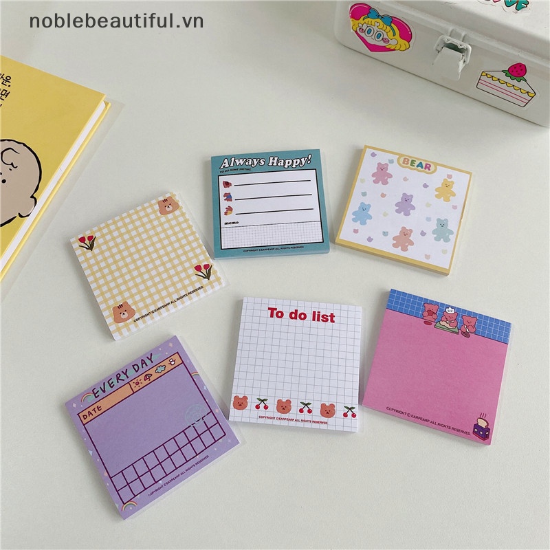 Bộ 50 Tờ Giấy Ghi Chú Họa Tiết Dễ Thương