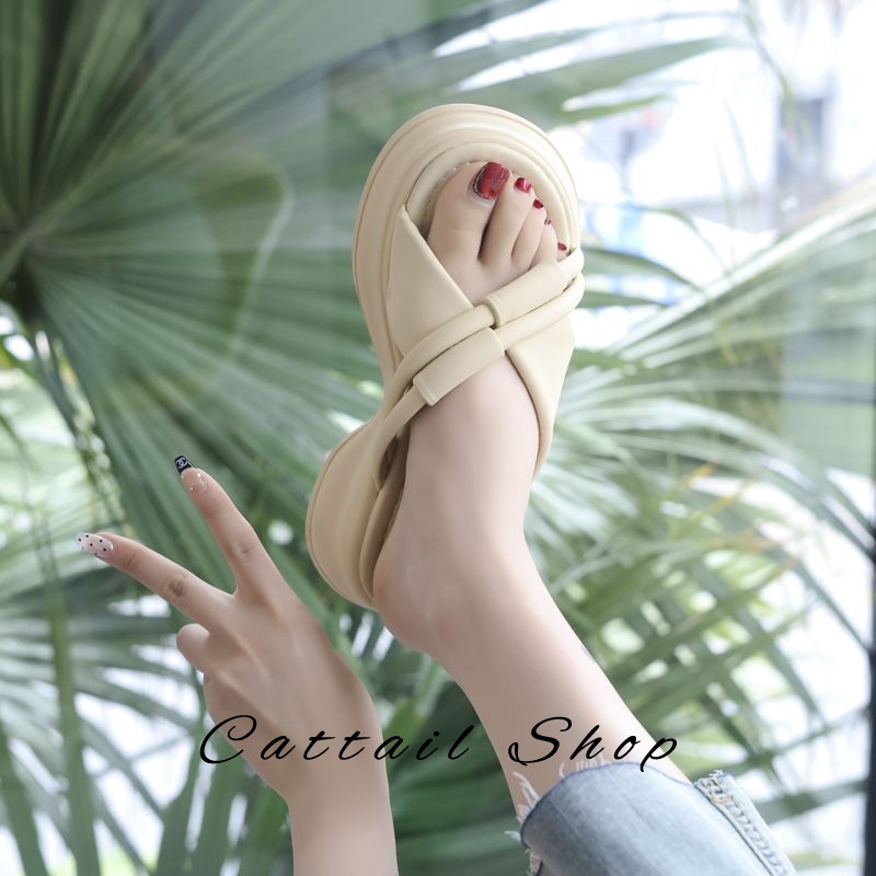 Cattail dép dép nữ sandal nữ dép bánh mì nữ dép bánh mì Chống Trượt 062708