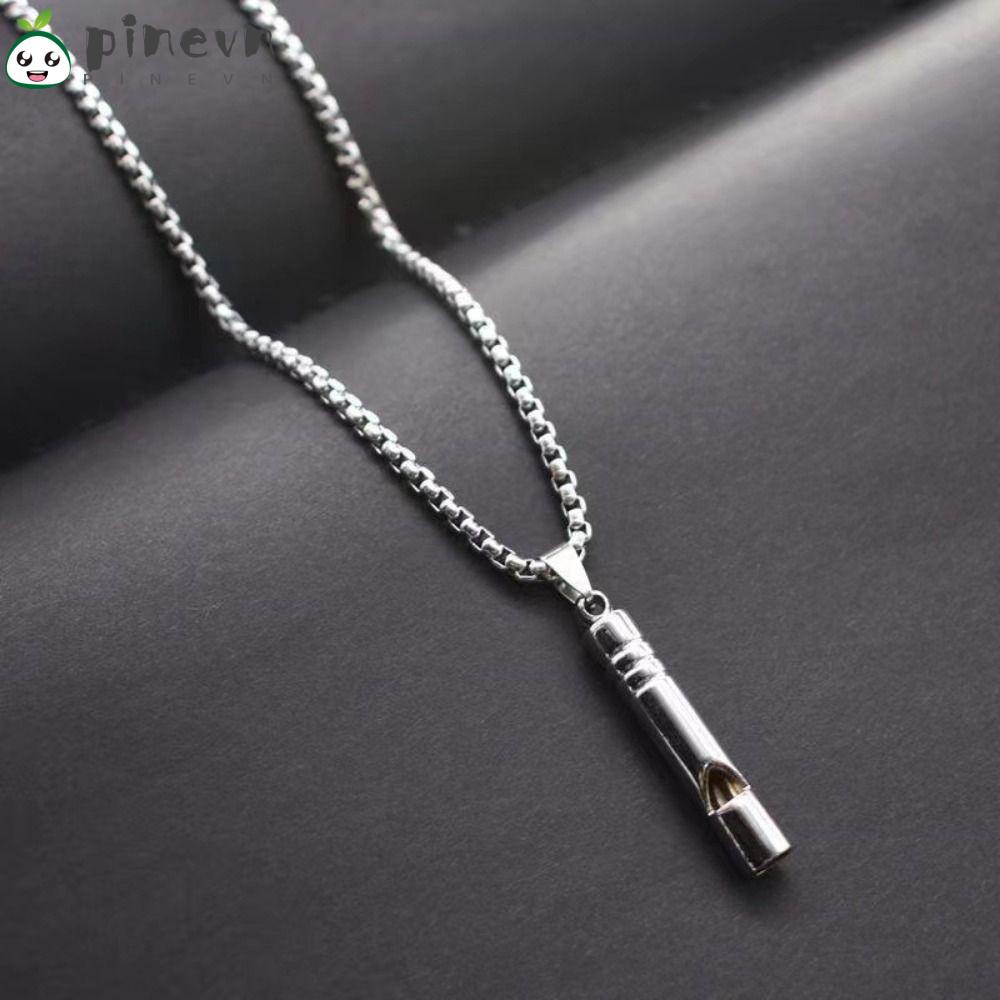 Set 3 Vòng cổ Mặt Còi Bằng Thép Titan Giảm Căng Thẳng Dành Cho Nam