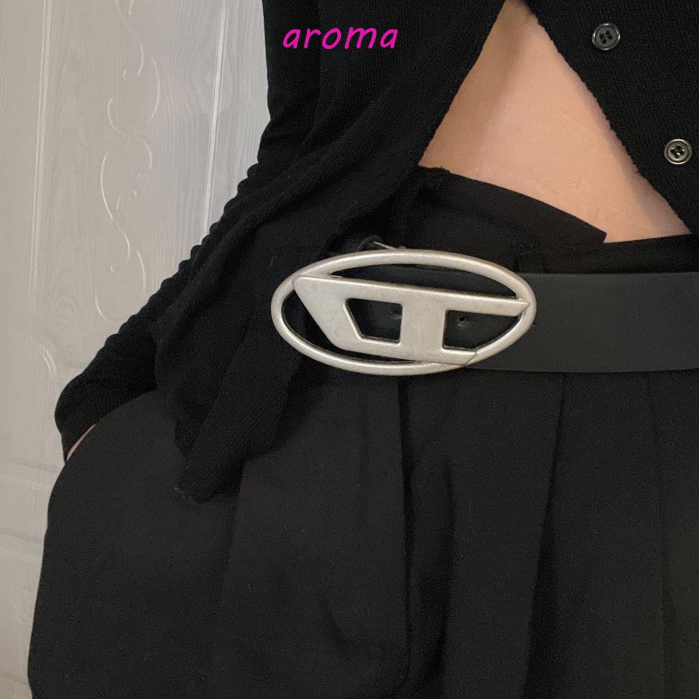 AROMA Thắt Lưng Khóa Kim Loại Hình Chữ D Thời Trang Dành Cho Nữ