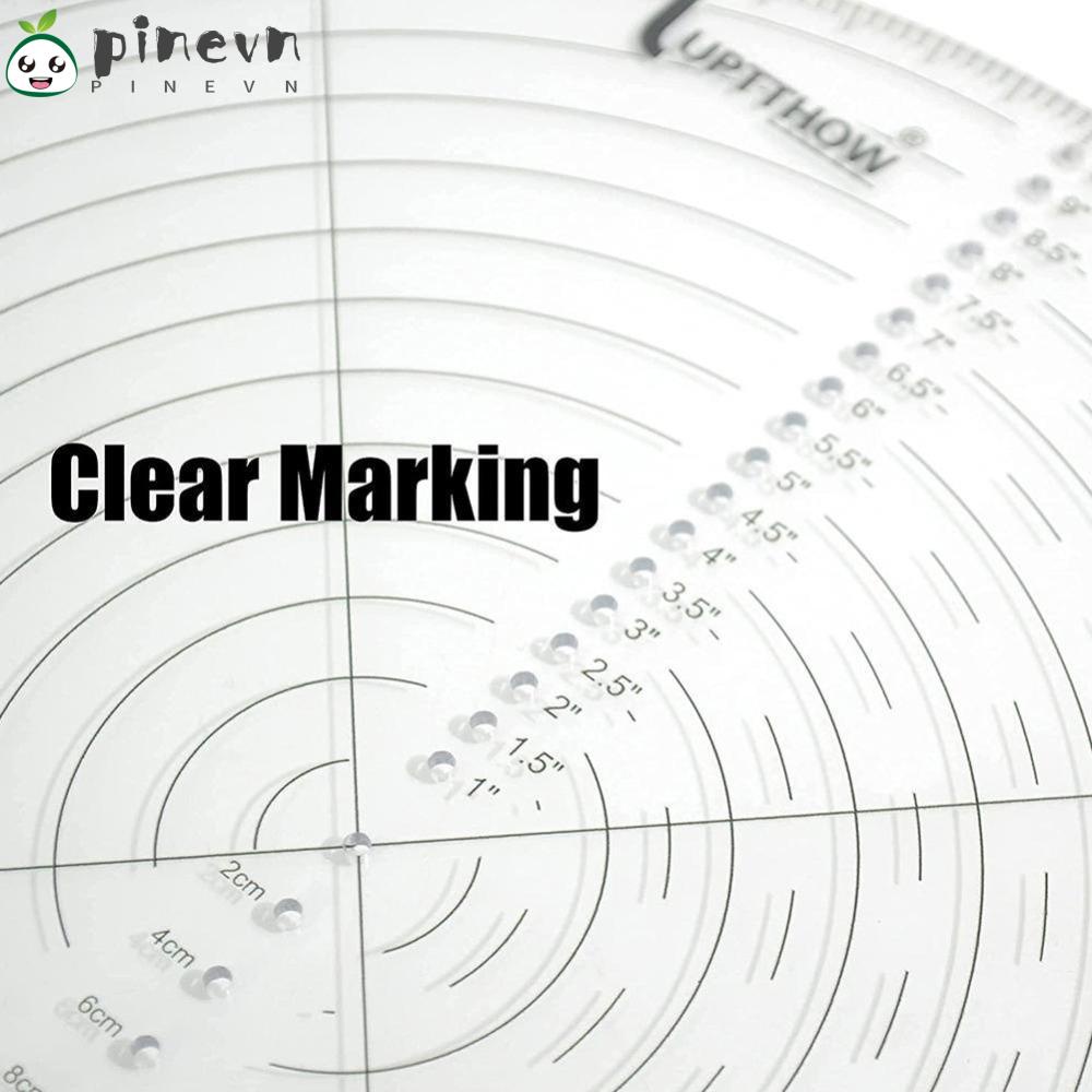 PINEVN Thước Đo Bằng Nhựa Acrylic Chuyên Dụng Cho Thợ Mộc