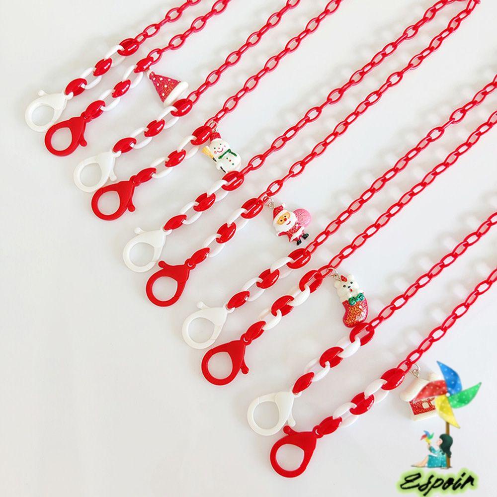 ESPO Dây Đeo Mắt Kính Bằng Acrylic Họa Tiết Hoạt Hình Giáng Sinh Dễ Thương