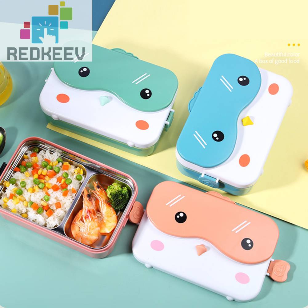 Hộp cơm Cách Nhiệt Chống Tràn In Hoạt Hình Dễ Thương Cho Học Sinh