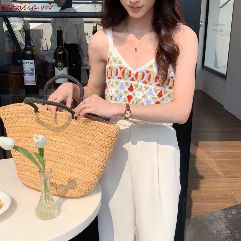 Patricia Áo Croptop Cotton Mềm Mại Không Tay Khoét Lỗ Họa Tiết Hoa Phong Cách Hàn Quốc Cho Nữ