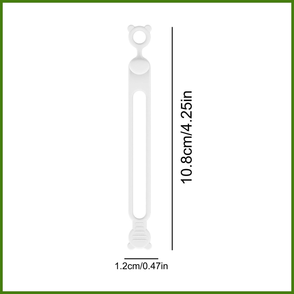 Set 5 Dây Quấn Dây Cáp Bằng Silicone Tái Sử Dụng Được Đa Năng Sắp Xếp Gọn Gàng Cho rdavn