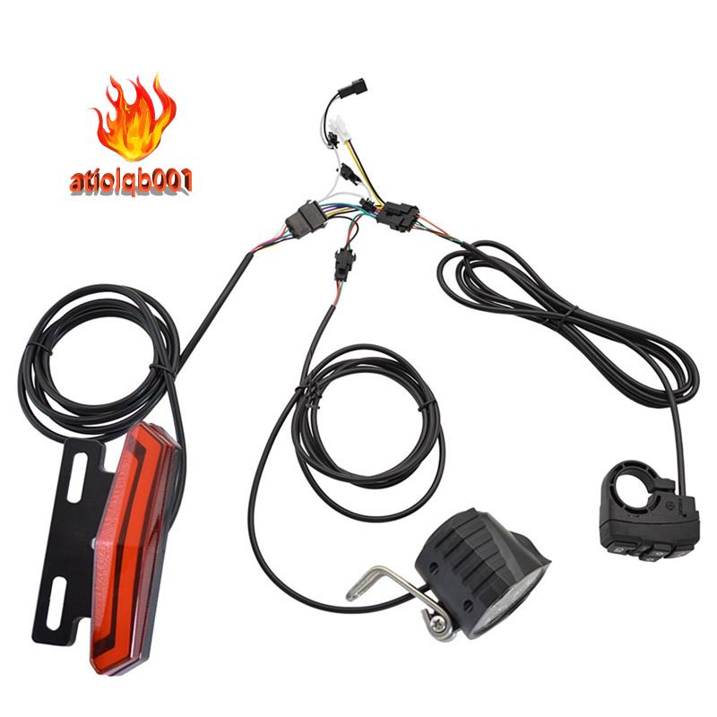 Đèn Cảnh Báo An Toàn 24-48V Chống Nước Phích Cắm SM Cho Xe Đạp Điện