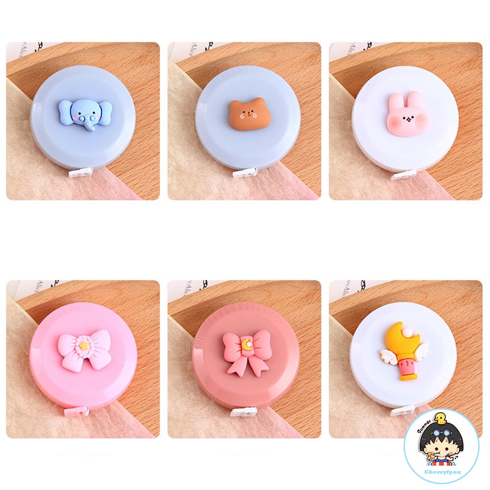 Thước Dây Mini Đo Chiều Cao Đa Năng 3D Họa Tiết Động Vật Hoạt Hình Dễ Thương Độ Chính Xác Cao Di Động Tiện Dụng Cho Thợ May /