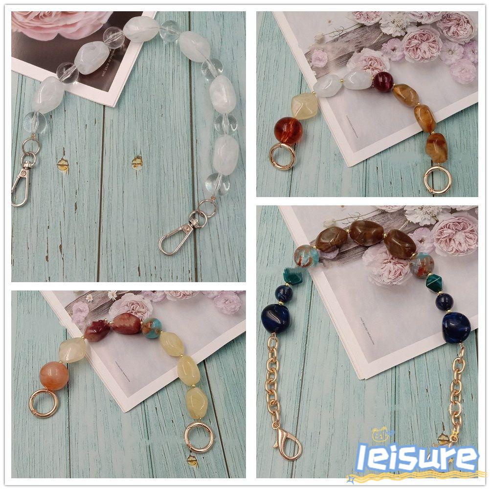 LEISURE Dây Đeo Túi Xách Thay Thế Bằng Acrylic Đính Hạt Nhiều Màu Sắc