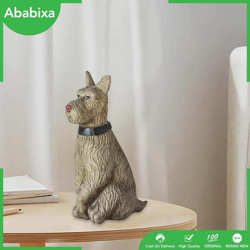 Đồ trang trí Chú Chó Bằng Nhựa Resin Dễ Thương Nhẹ Đa Năng Trang Trí Sân Vườn