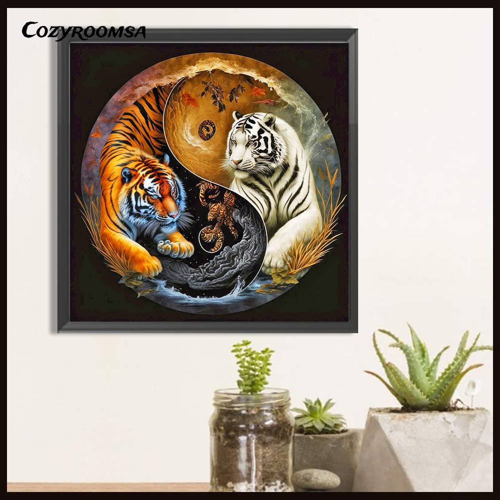 Tranh Đính Đá Kim Cương Toàn Bộ 5D DIY Hình Vẽ Hổ