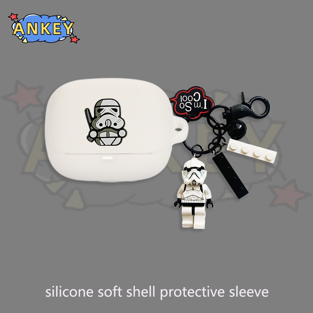 For Baseus Bowie M2s M2 M2+ E9 W3 Case Earphone Silicone Case White Soldier Earbuds Soft Protective Headphone Cover Headset Skin