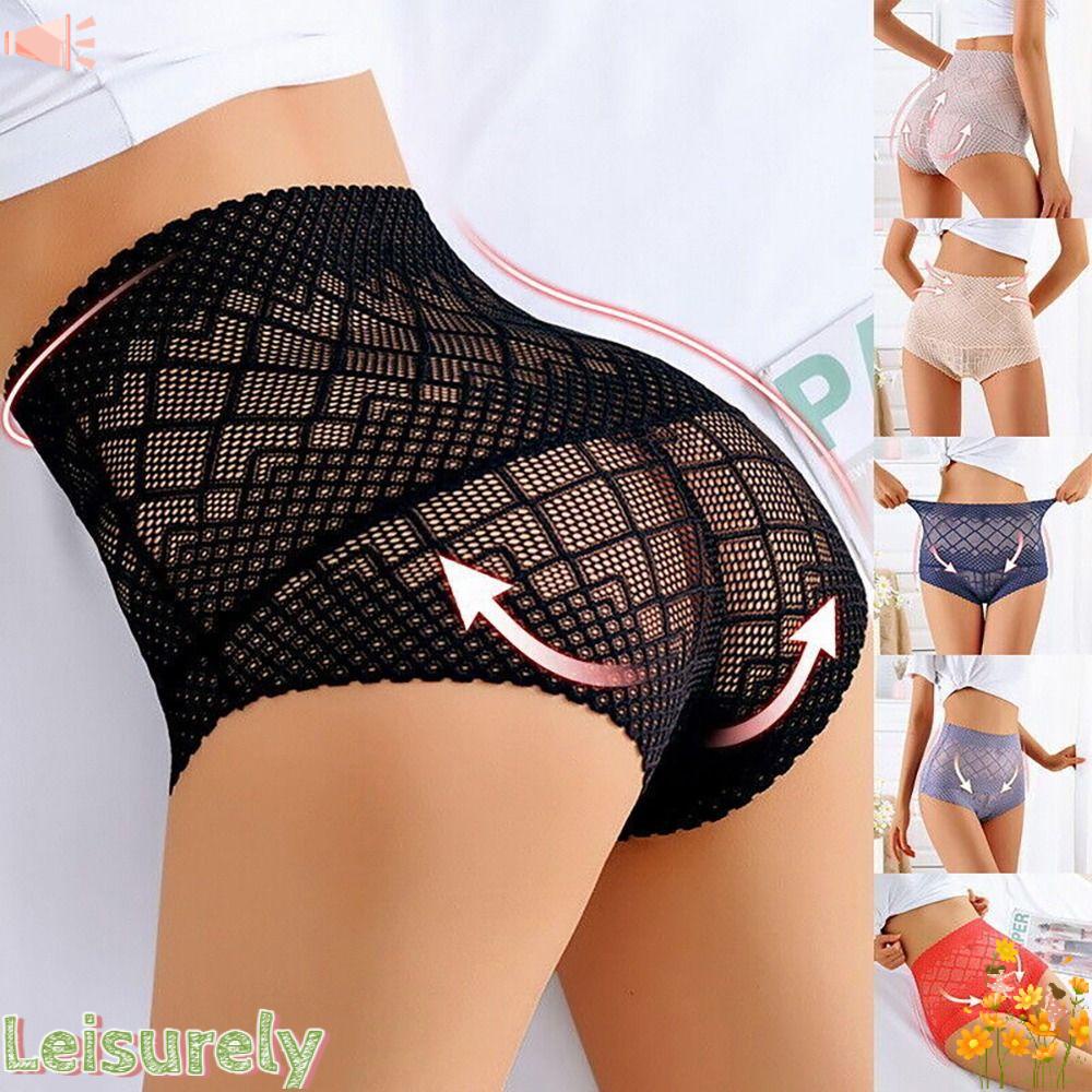 LEILY Quần Lót Lưng Cao Phối Ren Quyến Rũ Thời Trang