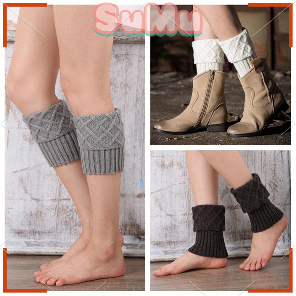 SUMU Tất Len Ống Chân Giữ Ấm Thời Trang