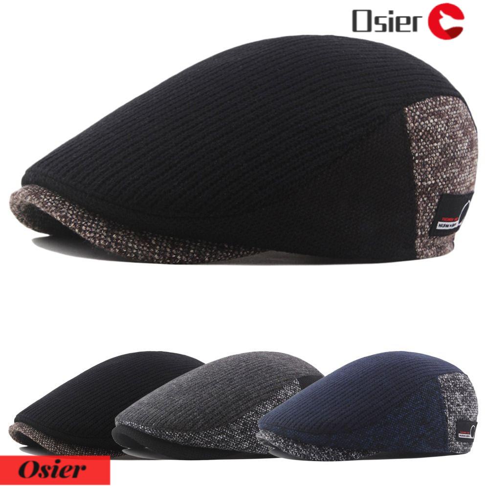 OSIER1 Mũ Nồi Dệt Kim Dày Dặn Giữ Ấm Thời Trang Cho Nam