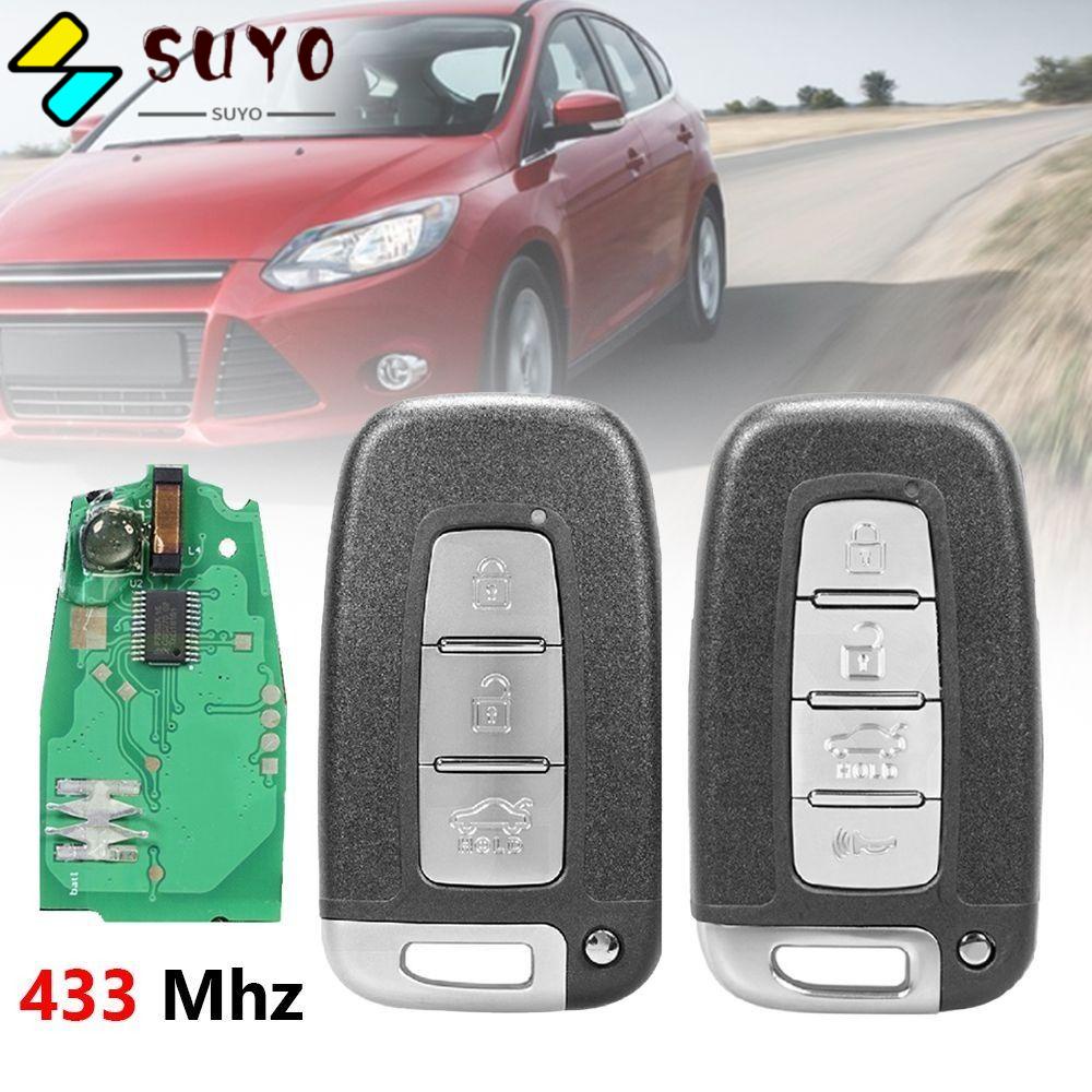 SUYO Vỏ Chìa Khóa Điều Khiển Từ Xa Sy5Hmfa04 3 / 4 Nút 433Mhz Cho Hyundai