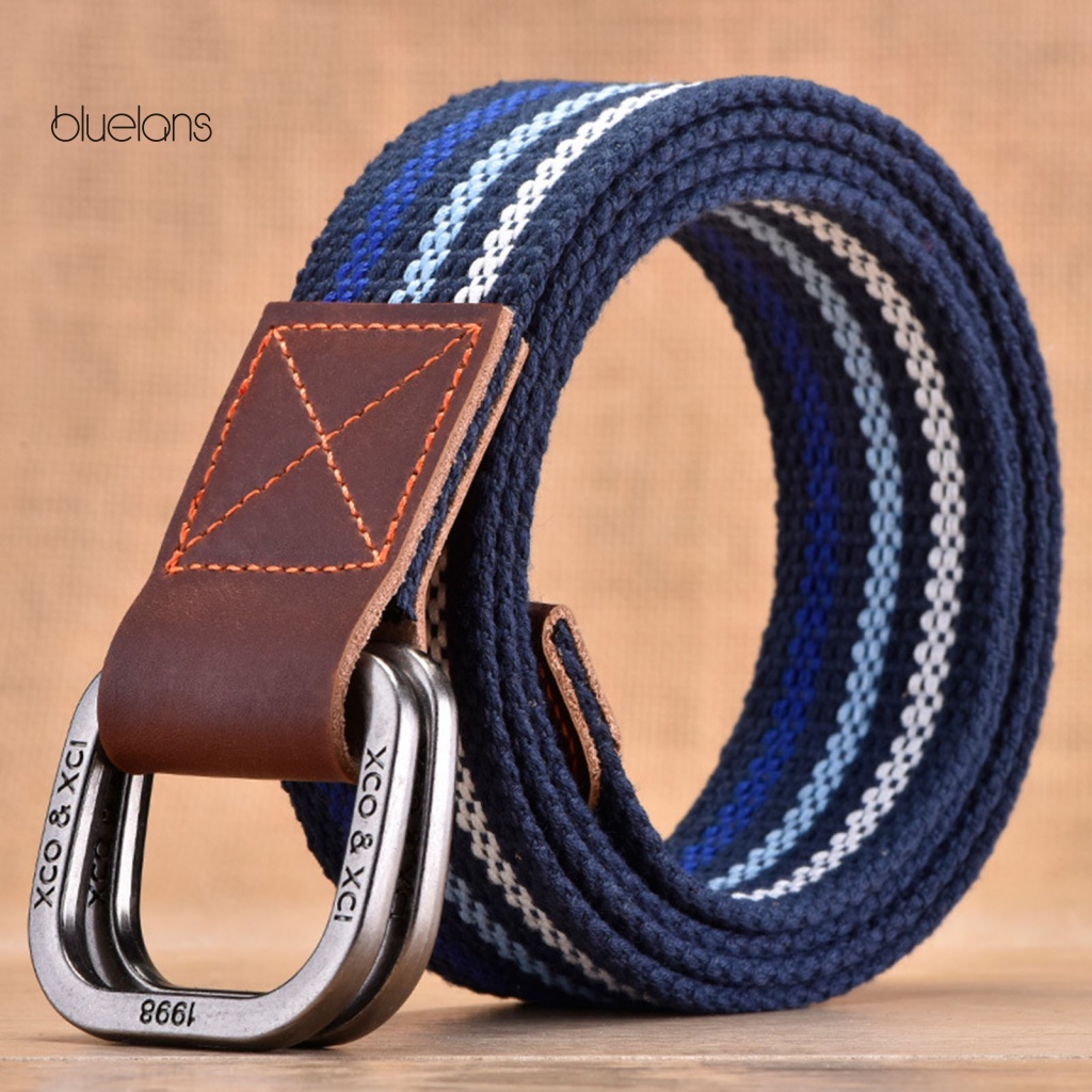 Thắt Lưng Vải Canvas Khóa Đôi Phong Cách Thể Thao Đơn Giản Thời Trang Cho Nam Và Nữ