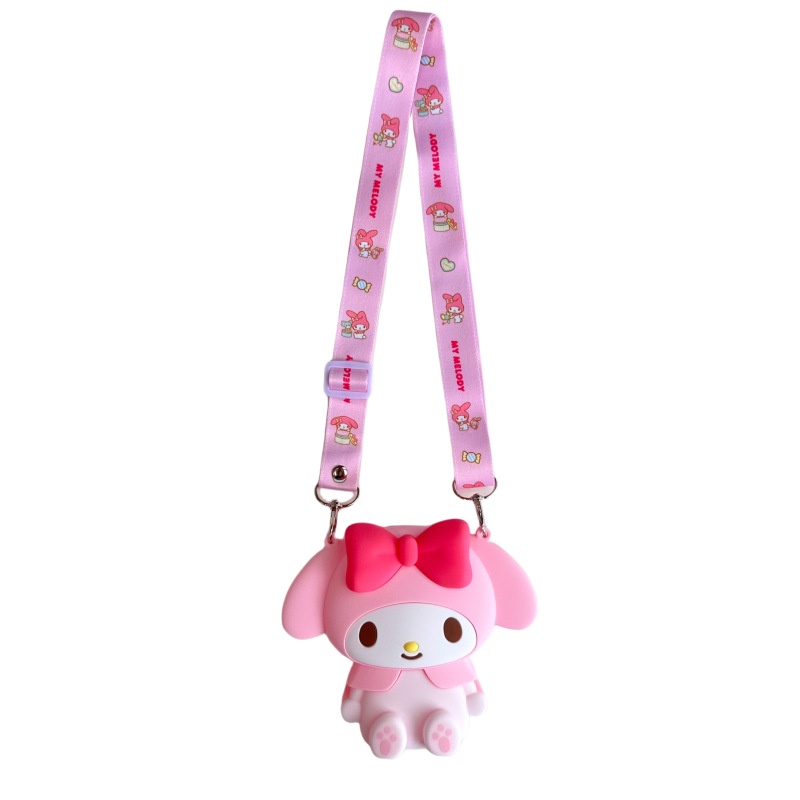 Túi Đeo Chéo Bằng Silicon Họa Tiết Hoạt Hình Kuromi Melody Phong Cách Nhật Bản