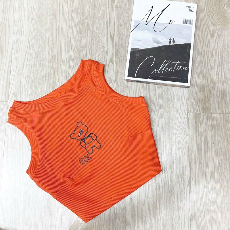 ÁO Thun 3 lỗ Sát Nách Croptop in hình gấu alohashop91