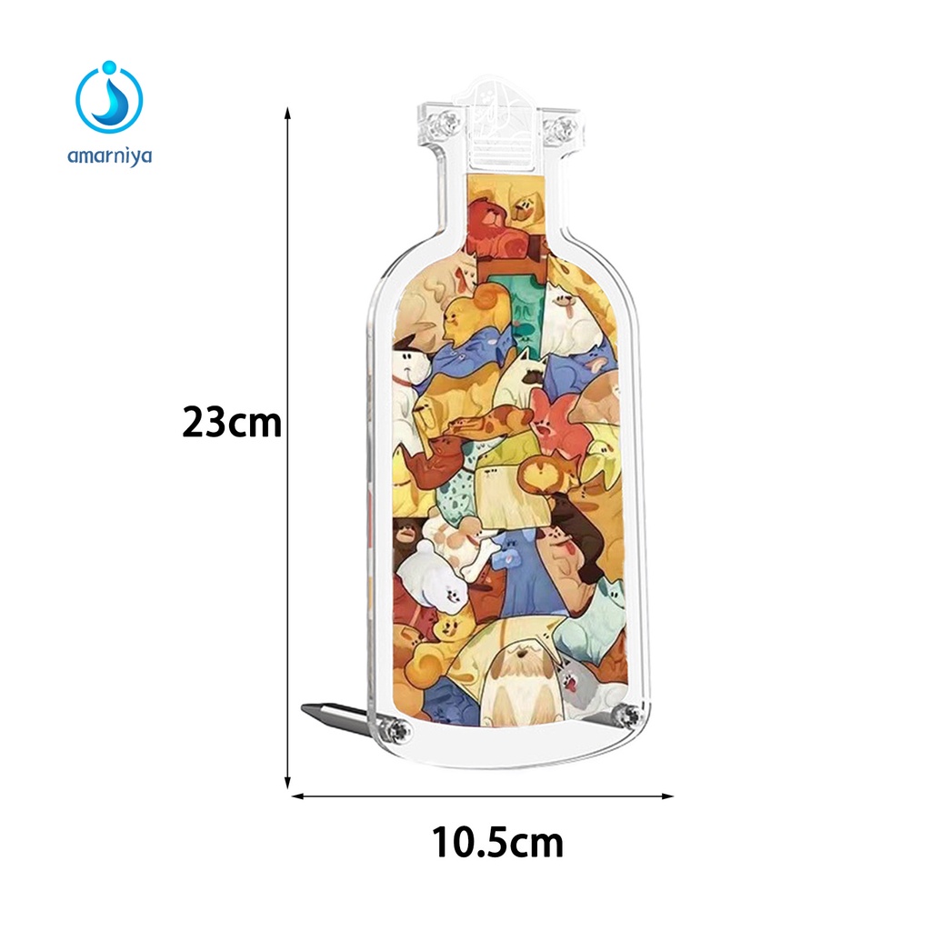 (Shop Amart) Bộ Đồ Chơi Xếp Hình Bình Nước Hoạt Hình Bằng Nhựa Acrylic