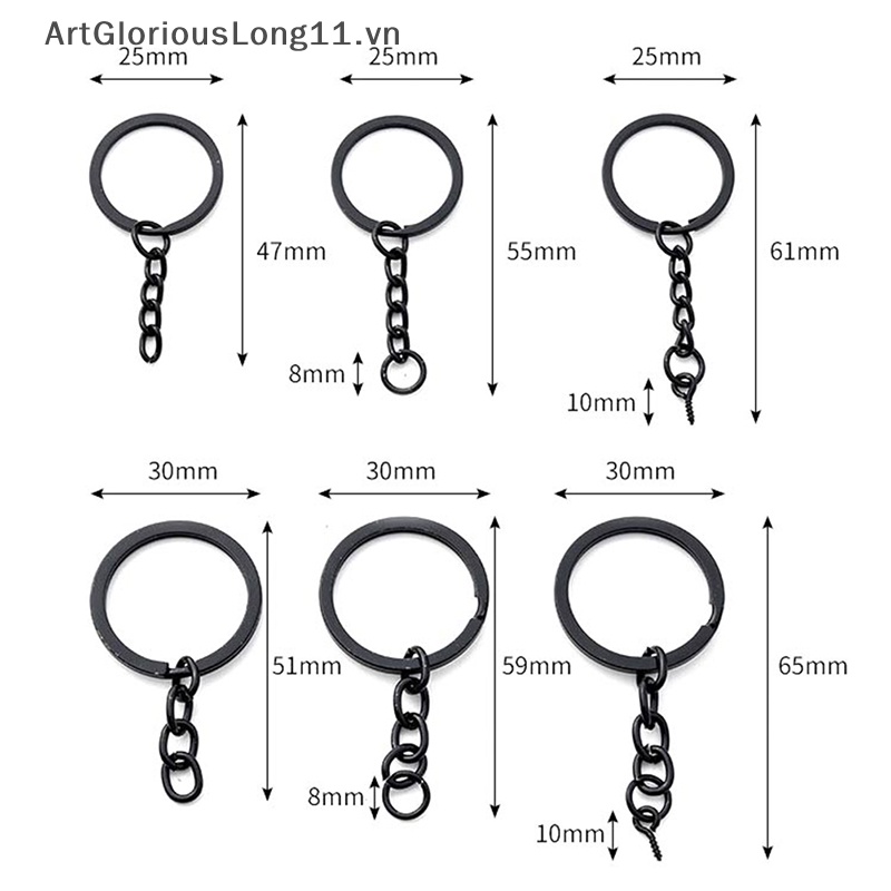 Set 10 Móc Khóa Tôm Hùm Màu Đen 25mm 30mm Làm Trang Sức DIY