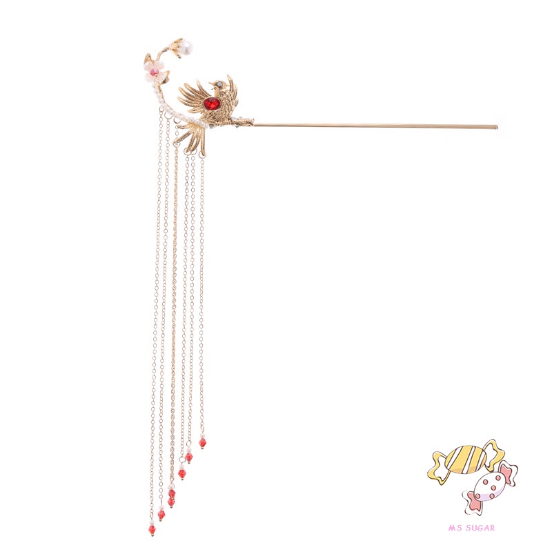 YADORNOS Trâm Cài Tóc Tua Rua Vàng Phong Cách Trung Hoa Cổ Điển Cho Nữ