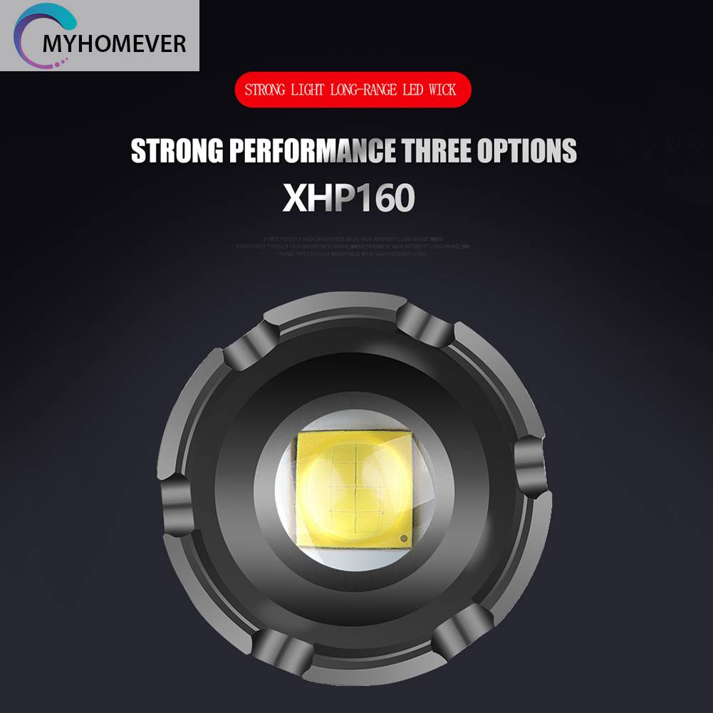 Đèn Pin XHP70 / XHP160 COB LED 1500LM / 1800LM Chống Thấm Nước IPX4 Sạc USB Tiện Dụng