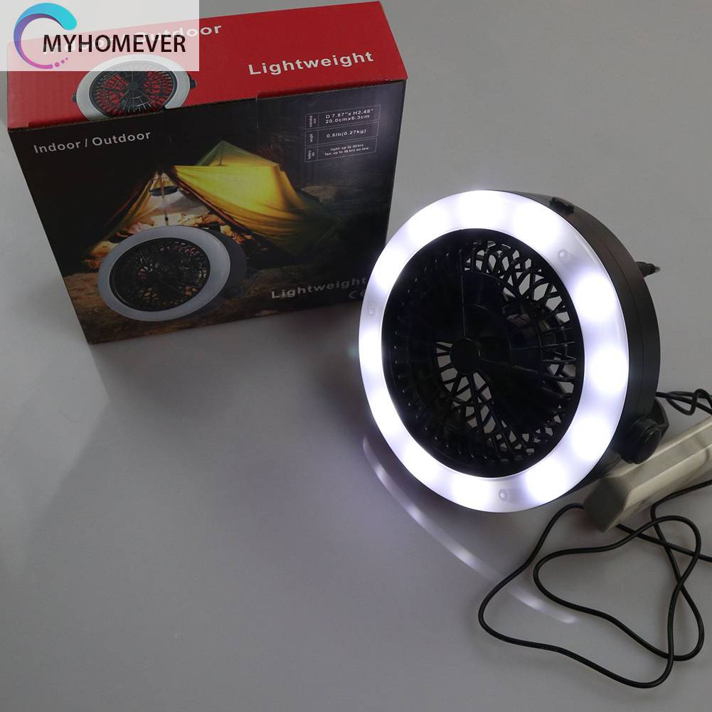 Quạt Treo Tích Hợp Đèn LED 3 Trong 1 Tiện Dụng Khi Đi Cắm Trại