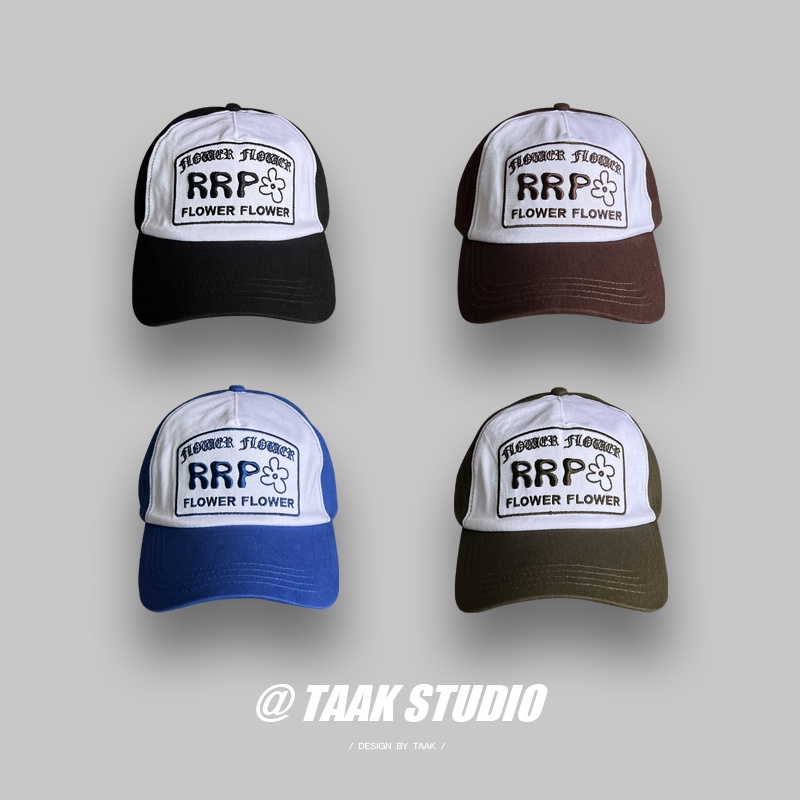 Mũ Lưỡi Trai Mềm Thêu Hoa Phối Màu Phong Cách Hàn Quốc Thời Trang Mùa Hè Cho Nam Và Nữ