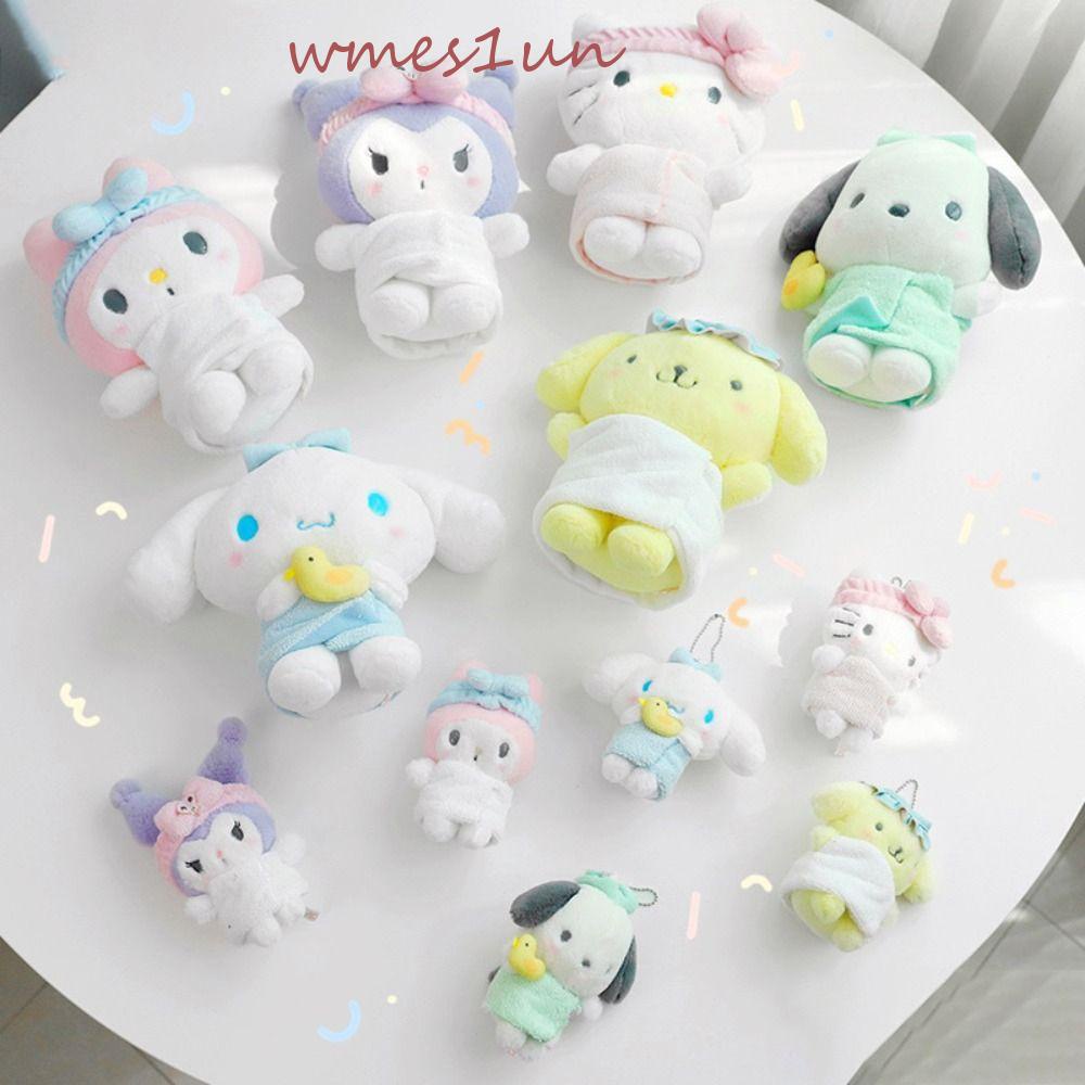 WMES15H Móc Khóa Hình Mèo Nhồi Bông Mềm Mại Đáng Yêu