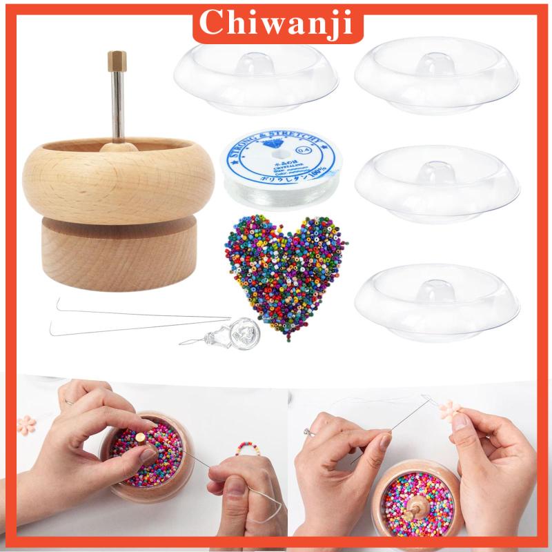 Bộ Tô Và Hạt Cườm Bằng Gỗ Dùng Làm Trang Sức Thủ Công DIY