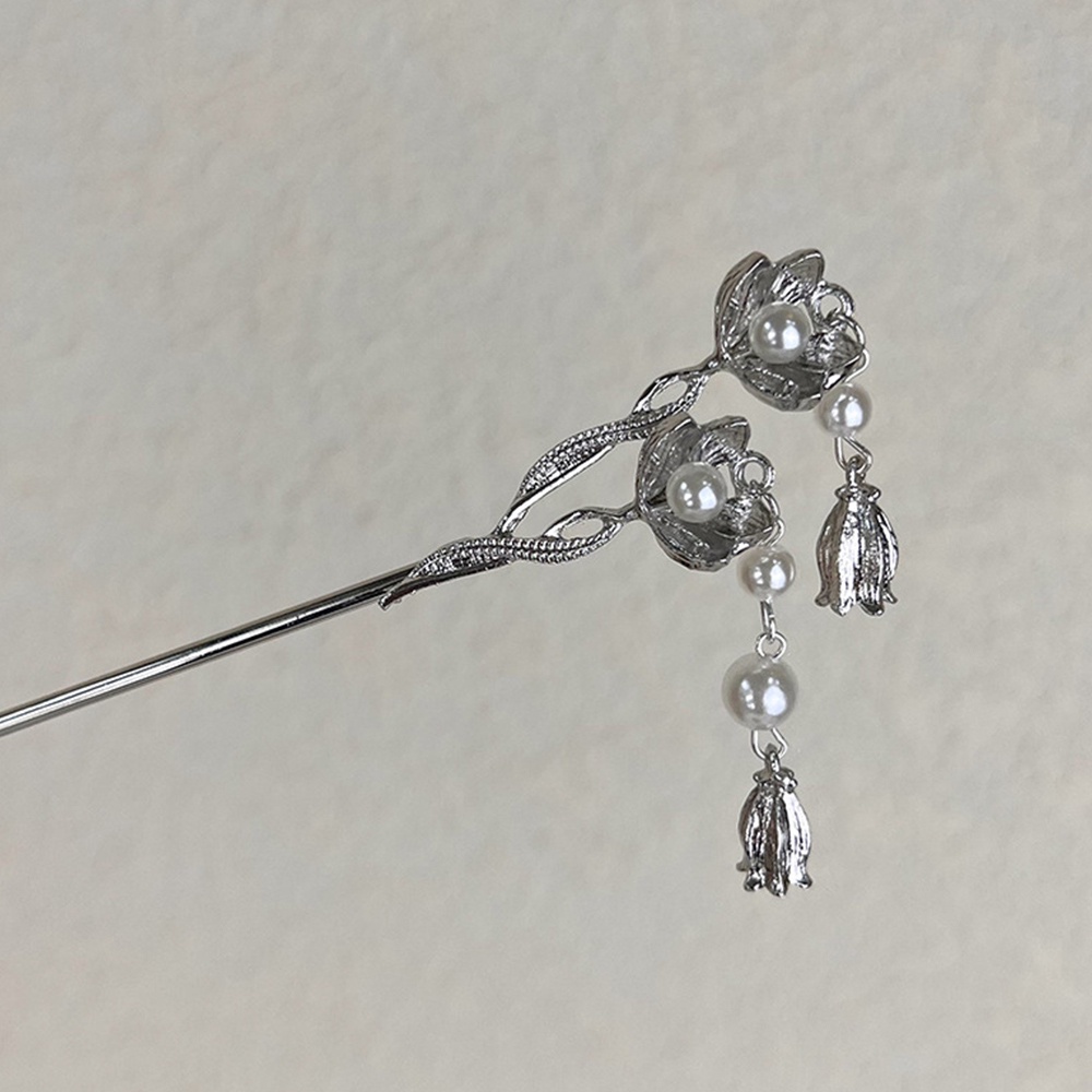 Trâm Cài Tóc Kim Loại Đính Hoa Và Tua Rua Thời Trang