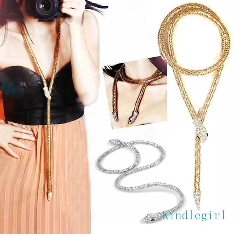 Vòng cổ Choker Hình Rắn Phong Cách Cổ Điển Có Thể Điều Chỉnh Kích Cỡ Dành Cho Nữ