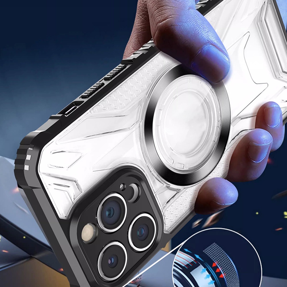 Ốp Điện Thoại TPU Mềm Trong Suốt Từ Tính Chống Sốc Thời Trang Cho IPhone 11 12 13 14 Pro Max