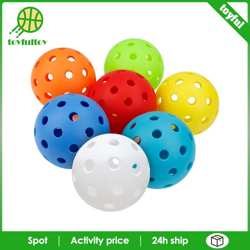 Bộ 7 Quả Bóng Pickleball 40 Lỗ Cho Trò Chơi Giải Trí Trong Nhà / Ngoài Trời