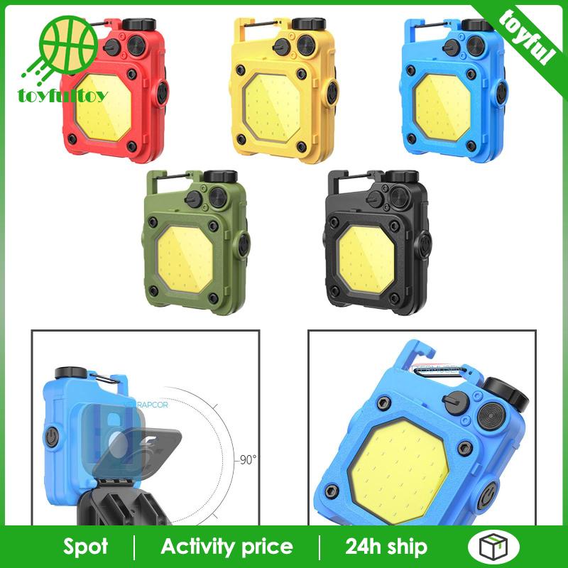 Đèn LED COB Mini Đa Năng Có Móc Khóa Tiện Dụng Cho Gia Đình