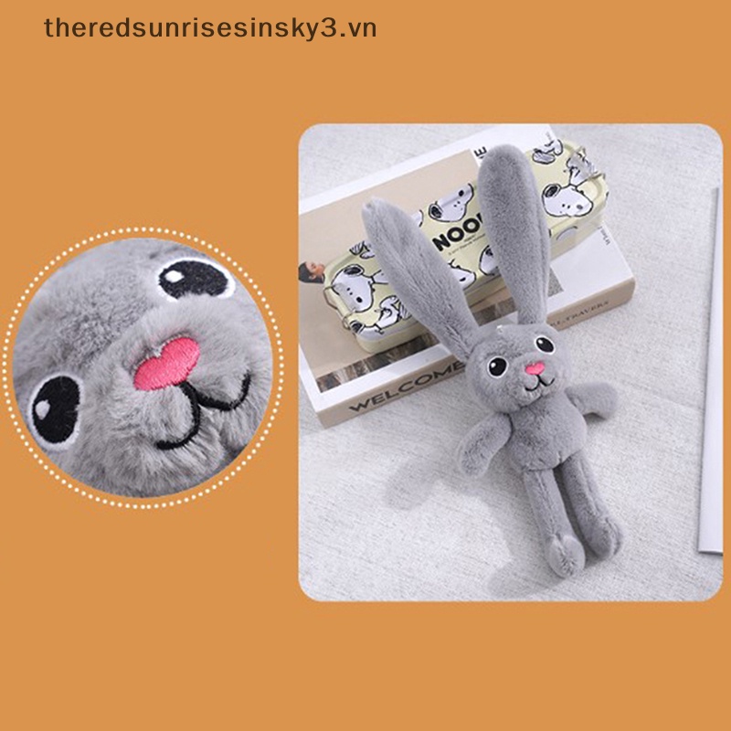 1 Thú Nhồi Bông Hình Thỏ Có Móc Khóa Kéo Thời Trang