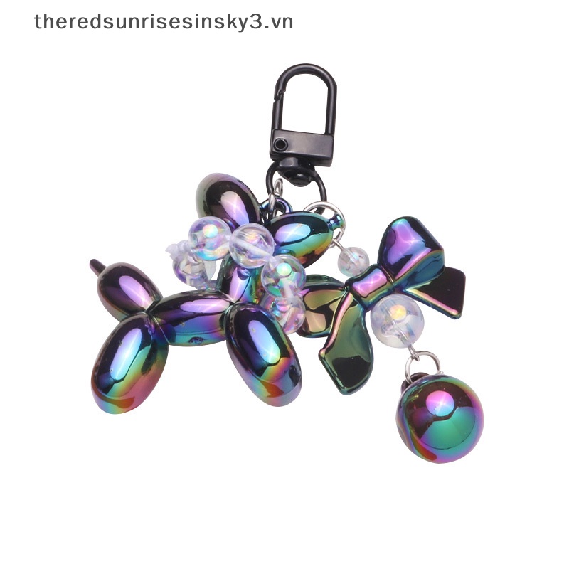 # # Thời Trang # Móc Khóa Điện Thoại Di Động Mặt Hình Chú Chó Bong Bóng Trái Tim Nổi Dễ Thương Sáng Tạo Vui Nhộn